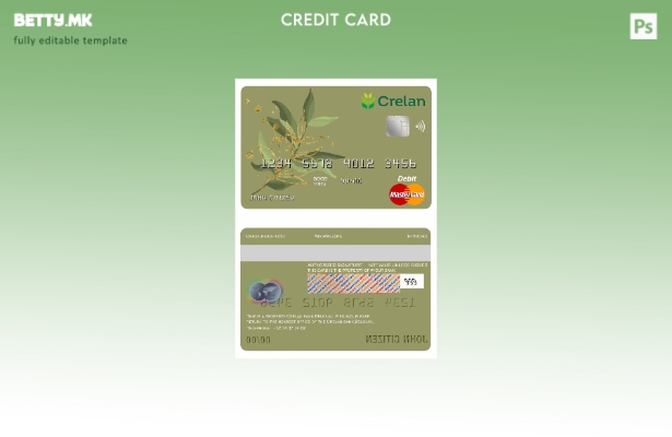 Модерен стил Белгија Crelan банка мастеркард дебитна картичка шаблон